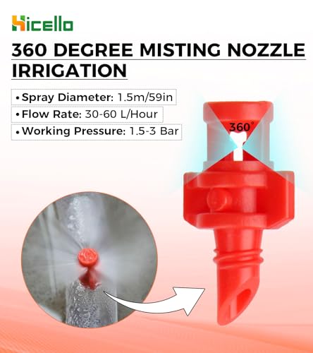 Micro Sprayer Irrigation System 100PCS 360 Degree Misting Nozzle Irrigation photo 9