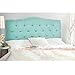 Barton Upholstered Tufted Button Curved Shape Comfortable Headrest Headboard for Full/Queen Size Bed Frame -Sea Mist Green