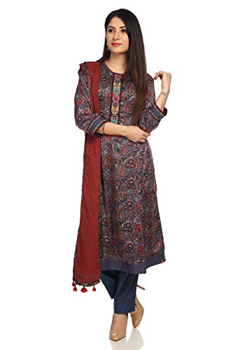 BIBA Indigo Polyster Salwar Kameez Dupatta for Women Kuwait
