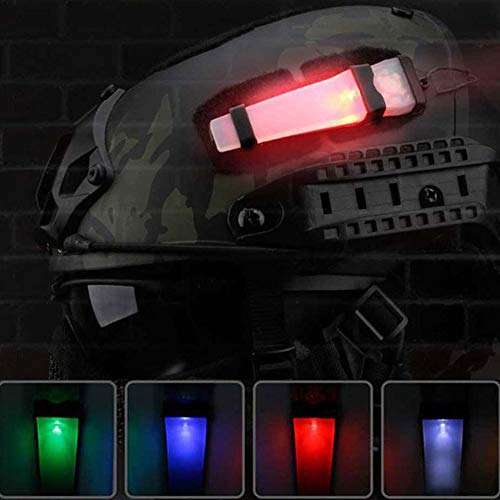 Efanr Tactical Helmet Light LED Safety Flashlight FMA Survival Light with Magic Tape Backed for Outdoor Airsoft Bike Sports Driving (Green)