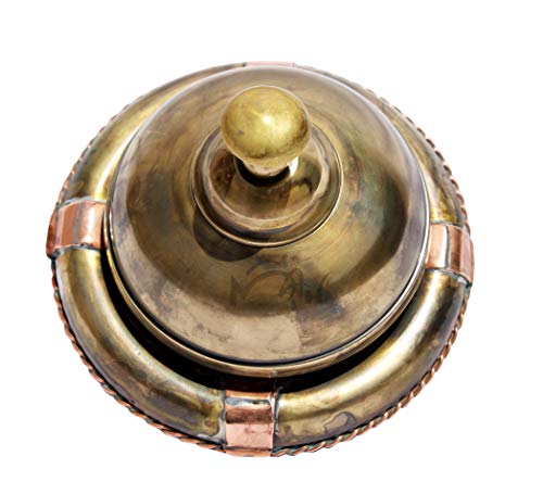 MAH Handcrafted Service Desk Bell Hotel Counter Bell Ornate Solid Brass Hotel Counter Bell Officer Call Bell (Victorian Style) C-3068
