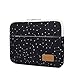 canvaslife Black star Pattern 360 Degree Protective 13 inch Canvas Laptop Sleeve with Pocket 13 Inch 13.3 Inch Laptop Case