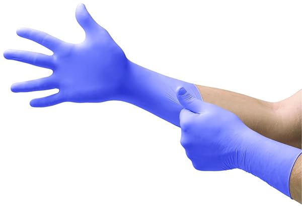 ANSELL MICROFLEX SUPRENO EC SEC-375 THICK DISPOSABLE NITRILE EXAM GLOVES EXTENDED CUFF FOR AUTOMOTIVE, HEATHCARE, LIFE SCIENCES, 3XL (11.5-12.0) VIOLET BLUE (BOX OF 40)