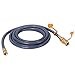 GasSaf 11 FT Natural Gas Grill Hose with Quick Connect Fitting, Natural Gas Conversion Kit Suitable for Gas Grill, Generator, Patio Heater and More (with Sealing Tape)