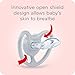 NUK Space Orthodontic Pacifier, 0-6 Months 2 Count(Pack of 1)