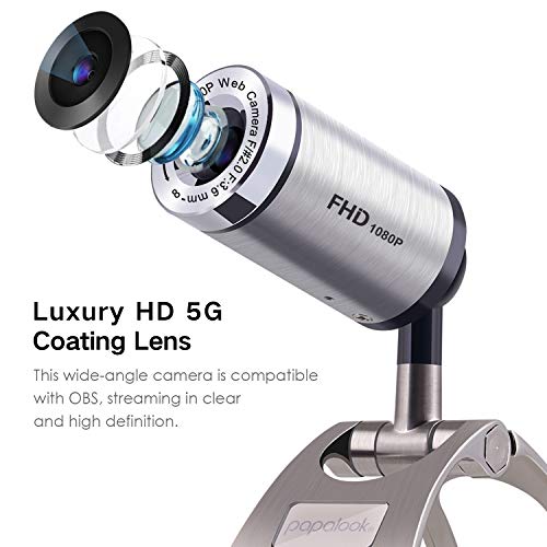 PAPALOOK-PA150S-1080P-Full-HD-Webcam-with-Microphone-USB-Web-Camera-for-TEAMS-Zoom-Meeting-Video-Chat-and-Recording-Compatible-with-Windows7810-Mac-and-Android