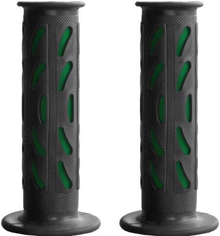 Yana Shiki GRP-4085-GREEN Rubber Slip-on Sport Bike Grips for 7/8" Handle Bars