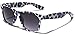 Children Colorful Animal Print Wayfarer Sunglasses Age 6-14 - White & Blue