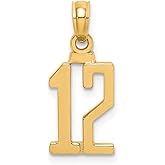 Auriga Fine Jewelry 14K Gold Polished Number Initial Pendant