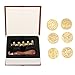 Kisslife Wax Seal Stamp 6 Pieces Sealing Stamps Kit with Rose Wood Handle In Box -Great for Embellishment Of Envelopes, Invitations, Wine Packages Idea for Arts Crafts
