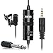 19 Feet Lavalier Microphone for Canon iPhone Podcast, BOYA Omnidirectional Condenser Recording Mic for Nikon Sony iPhone 8 8 plus 7 6 6s Plus DSLR Camcorder Audio Recorder Youtube Interview Video