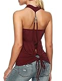 Zeagoo Women's Faux Crystal Twinset Tank Top Blouse