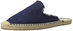 Soludos Women's Frayed Mule, Dark Denim, 7 B US