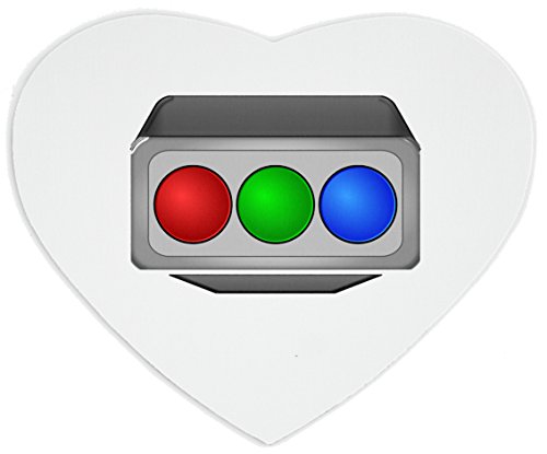 Heartshaped Mousepad with Older television projector CRT RGB