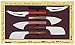 La Cote 6 Piece Cheese Knife Set Stainless Steel Blade Pakka Wood Handle (8 inch)