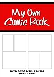 My Own Comic Book - Blank Comic Book, 3 Panels Varied Format - Red (Blank Comic Books) by WriteDrawDesign