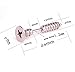 yueton 3 Pair Men Unisex Stainless Steel Piercing Cross Screws Ear Stud Earrings
