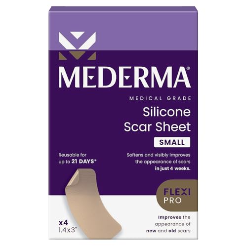 Photo 1 of Mederma Medical Grade Silicone Scar Sheets; Improves The Appearance of Old and New Scars; for Injury, Burn and Surgery Scars, 4 Count