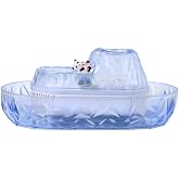 Liberty Corporation LD-285 Nagashi Somen Noodle Dish, Wave Riding Panda, Blue