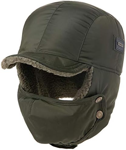 Ylucky Waterproof Trapper Hat for Men Women Winter Warm Baseball