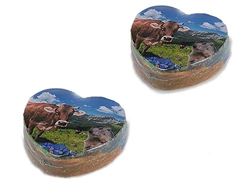 ES Magical Hand Towel Cow Allgau 20 x 40 cm Alpine Design Pack of 2