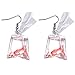 Myhouse Women Girls Earrings Summer Personality Fun Carp No Pierced Ear Clip Temperament Tide Hand Made Long Earrings For Gifts Charms Findings (Ear hook Red)