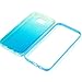 Samsung Galaxy S7 Edge, G9350 Gradient Color Mirror Soft TPU Case with Shockproof PC Bumper for S7 Edge (Blue)