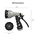 #1 Premium 11 Spray Pattern Hose Nozzle. & Customer Service. Flow Control Knob - Heavy Duty Construction - Anti-Slip Hand Sprayer. Ideal For Car Wash, Lawn & Garden, Pets & Flowers.