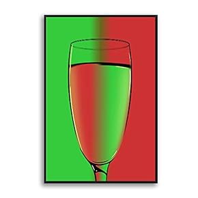 Framed Canvas Wall Art Wine Glass Canvas Prints Home Artwork Decoration for Living Room,Bedroom - 16x24 inches