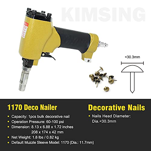 1170 Pneumatic Upholstery Tacks Gun, Diameter 7/16'' (11.70 mm