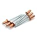 HJ Garden 25pcs 4x8mm Copper Blind Pop Rivet Round Dome Head Open End Decorating Fastener Nails Pop Rivets