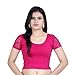 Chandrakala Women's Stretchable Readymade Lycra Indian Ethnic Saree Blouse Crop Top Choli-Pink,Small (B102PIN2)