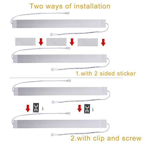 LED Under Counter Lighting Kit, 6pcs Hardwired Dimmable Strip