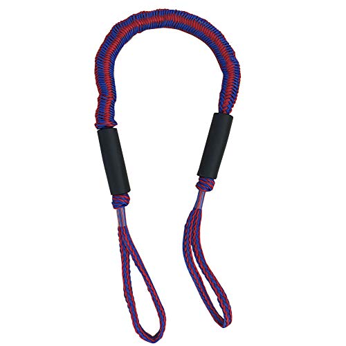 Elastic Nylon Mooring Rope, Shock Absorb Bungee Dock Line, Easy Attachment and Quick Docking for Anchoring Accessories, Stretching Boat Leash