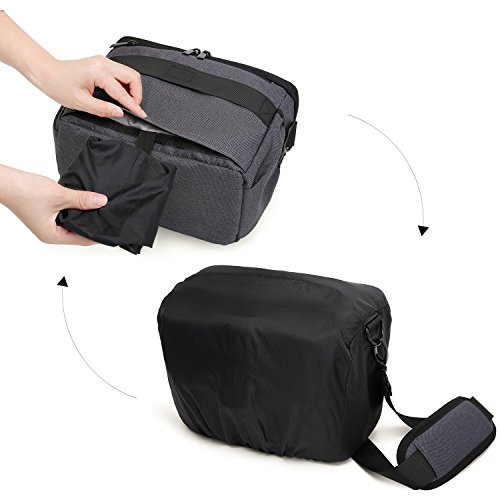 BAGSMART DSLR/SLR Camera Shoulder Bag Compact Gadget Bag with Thicken Top Handle & Adjustable