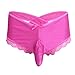 YiZYiF Men's Pouch Sissy Lace Floral Underwear Criss-Crossing Bikini Panties Lingerie Rose Large(Waist31.0-44.0