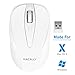 Macally 2.4G Wireless Mouse with USB Dongle Nano Receiver - Portable Mobile Optical 1000 DPI Cordless RF Mice for Computer, Laptop, Notebook, Apple Mac MacBook, Windows PC - White (RFTURBO)