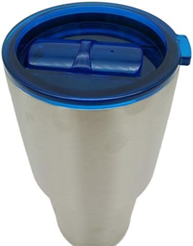 Spill Resistant Lid for 30 Oz Yeti Rambler - Best Rtic Yeti Accessories - Straw Friendly Yeti Lid fits Rtic Tumbler and More - Replacement Tumbler Cup Lids for Yeti Rambler Rtic Tumblers (Blue)