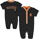 Majestic Infant San Francisco Giants Team Coverall - Black
