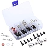 Hobbypark RC Screws Kit Box Hardware Fasteners for 1:8 1/10 RC Car Spare Parts Replacement (240-Pack)