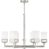 Livex Lighting 40196-91 Harding Brushed Nickel 6 Light Chandelier