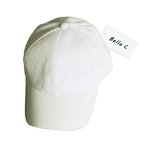 Bella C Hat Cap for Women Men, Baseball Cap for Boy Girl, Cotton, Adjustable (White)