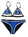 FLORAVOGUE FARRAH Blanket Stitch Crochet Neoprene Bikini Triangle Swimsuit Set