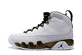 Air Jordan 9 lovers shoes bronzing white