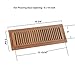 WELLAND Vents Cover 4 Inch x 14 Inch Red Oak Hardwood Vent Floor Register Self Rimming, Unfinished