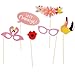 Trasfit 21Pcs Luau Photo Booth Props Kit for Hawaii Themed Summer Party Supplies, Tropical/Tiki/Summer Pool Party Decorations Supplies