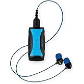 H2O Audio Stream 3 PRO and Surge S+ Earbuds - Underwater Streaming Music Waterproof MP3 Player for Swimming with Bluetooth and Short Cord Underwater Headphones with Superior Sound Quality (Blue)