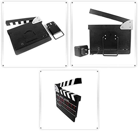waysad Digital Clock Movie Slate Clapper Board Shape Electric Wall Clock with LED And Calendar GB plug