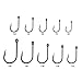 Tinksky 10 Multiple Sizes Fishing Hooks Fish Hooks Fishhooks Size 6 to 15,Pack of 500