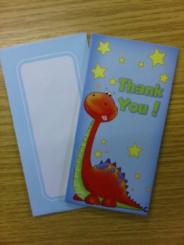 16 x Dinosaur Boys Thank You Cards Ideal for Birthday